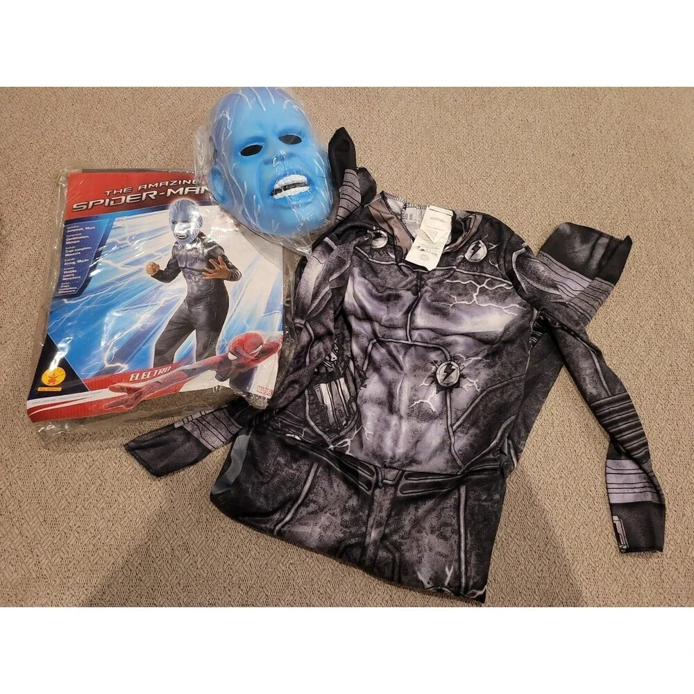Electro Marvel Villain Spiderman Superhero Halloween Costume Mask boys S Small